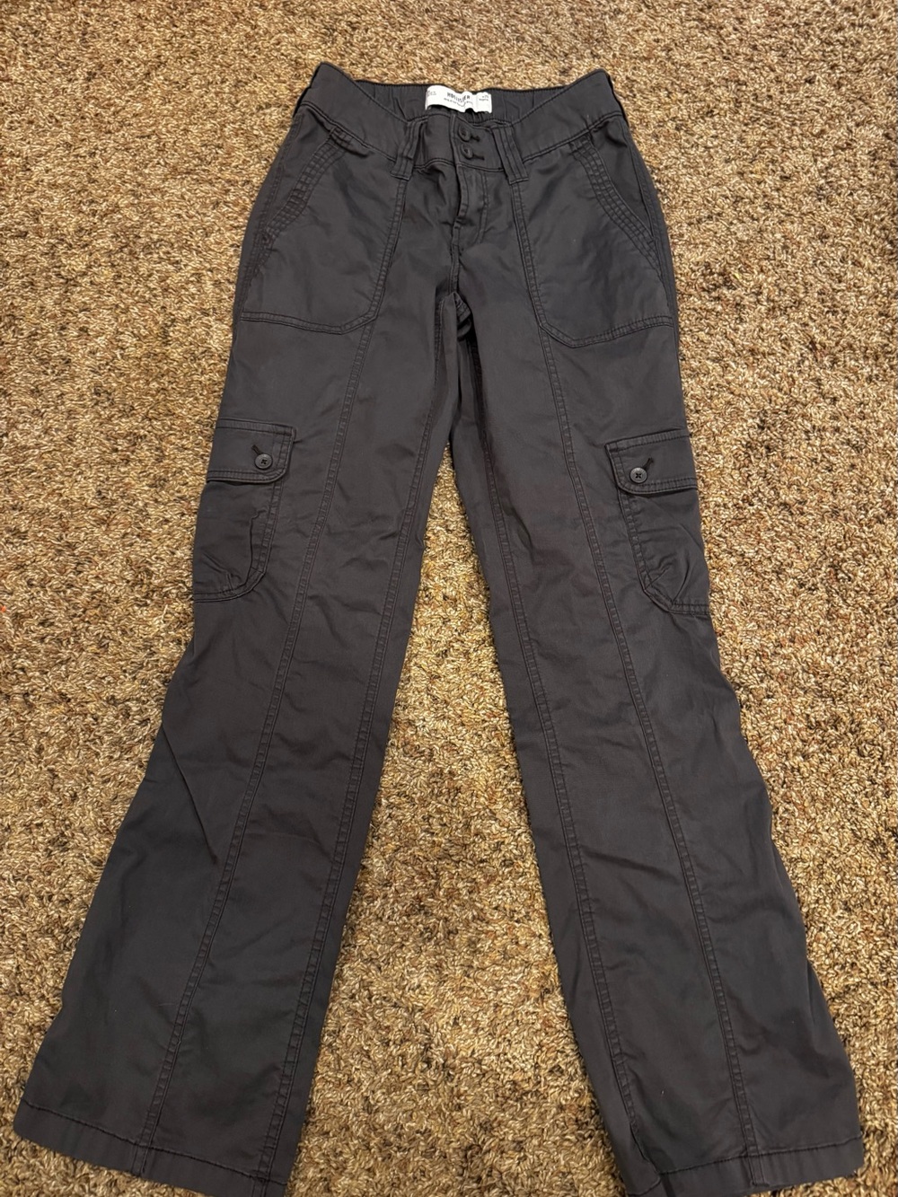 Hollister Dark Gray Women's Cargo Pants